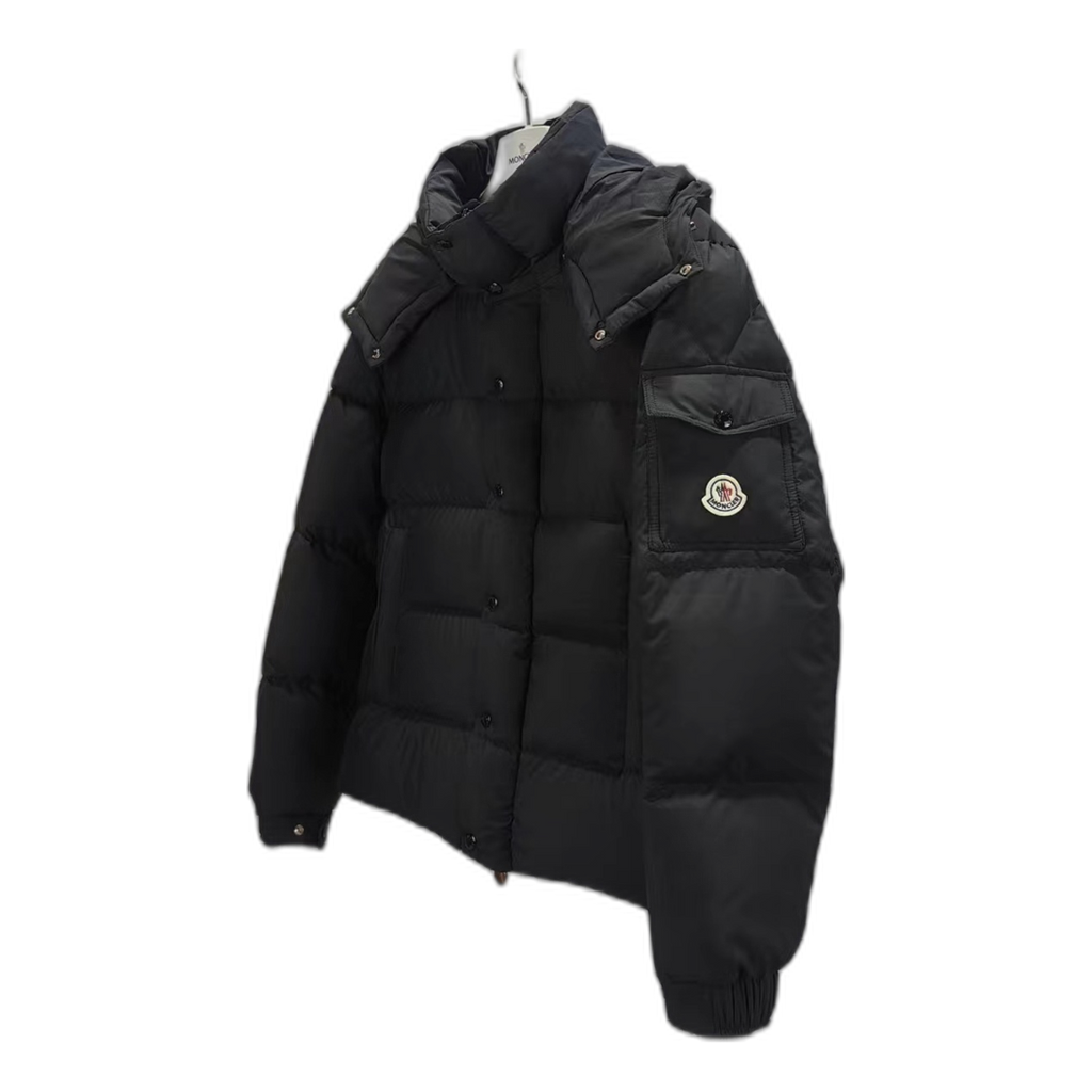 Moncler Maya Matte Hooded Puffer Jacket | Black | Premium Down