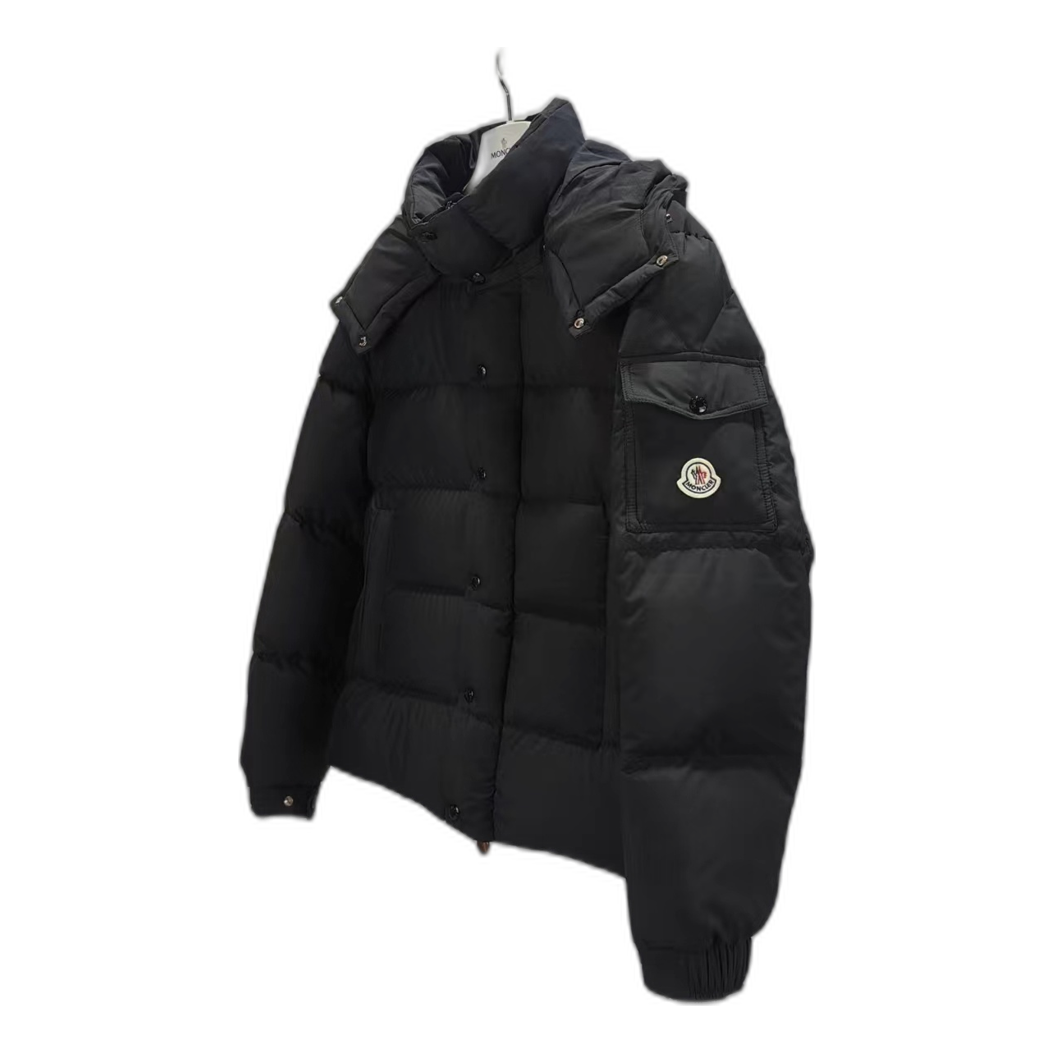 Moncler Maya Matte Hooded Puffer Jacket | Black | Premium Down