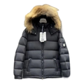 Moncler Fur-Trim Hooded Short Puffer Jacket | Black | Fur-Trim Hood