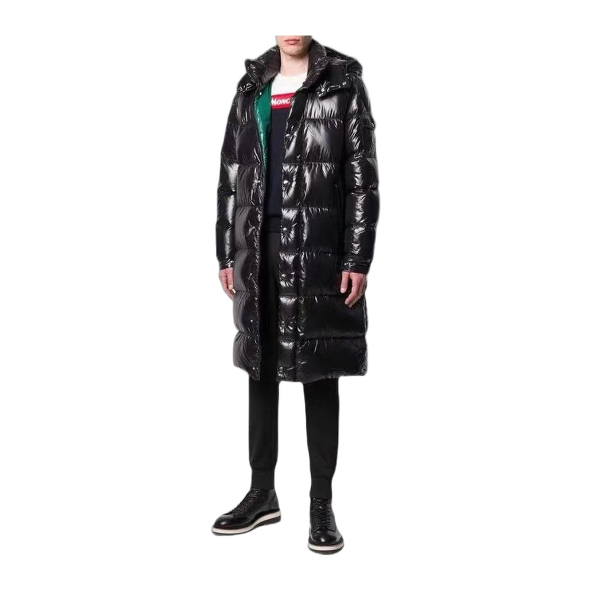 Moncler Hanoverian Glossy Hooded Long Puffer Coat | Premium Down | High-Shine Finish