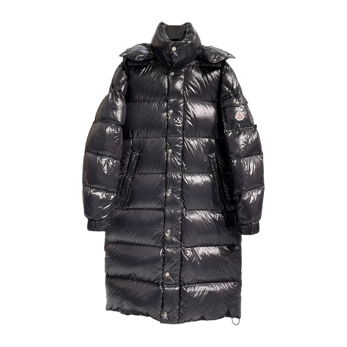 Moncler Hanoverian Glossy Hooded Long Puffer Coat | Premium Down | High-Shine Finish