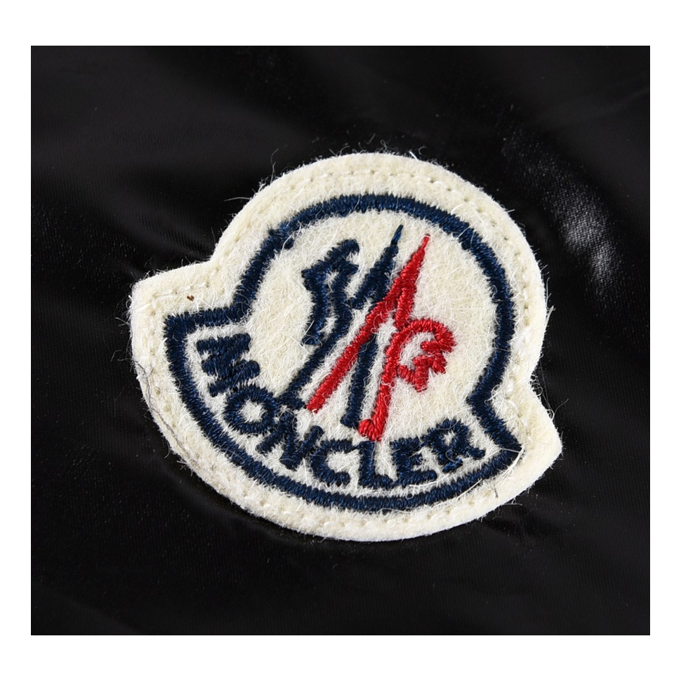 Moncler Tricolour Sleeve-Stripe Glossy Hooded Puffer Jacket | Premium Down