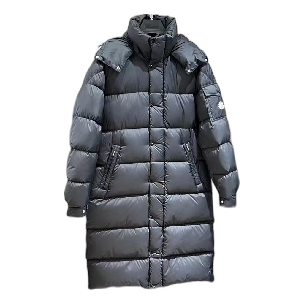 Moncler Hanoverian Hooded Long Puffer Coat | Black | Premium Down