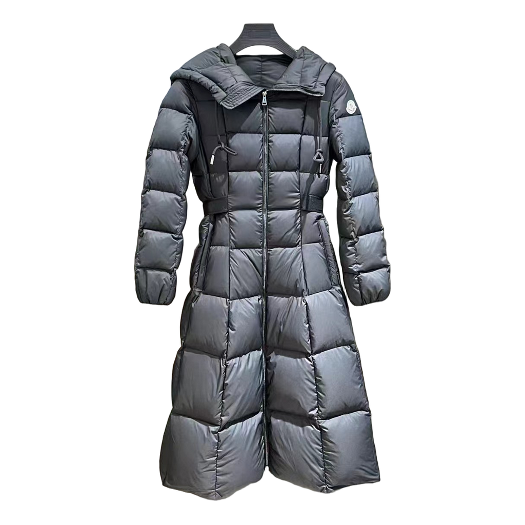 Moncler Faucon Hooded Long Puffer Coat | Black | Long | Premium Down