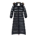 Moncler Hudson Fur-Trim Long Puffer Coat | Premium Down | Fur Trim