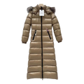 Moncler Hudson Fur-Trim Long Puffer Coat | Premium Down | Fur Trim