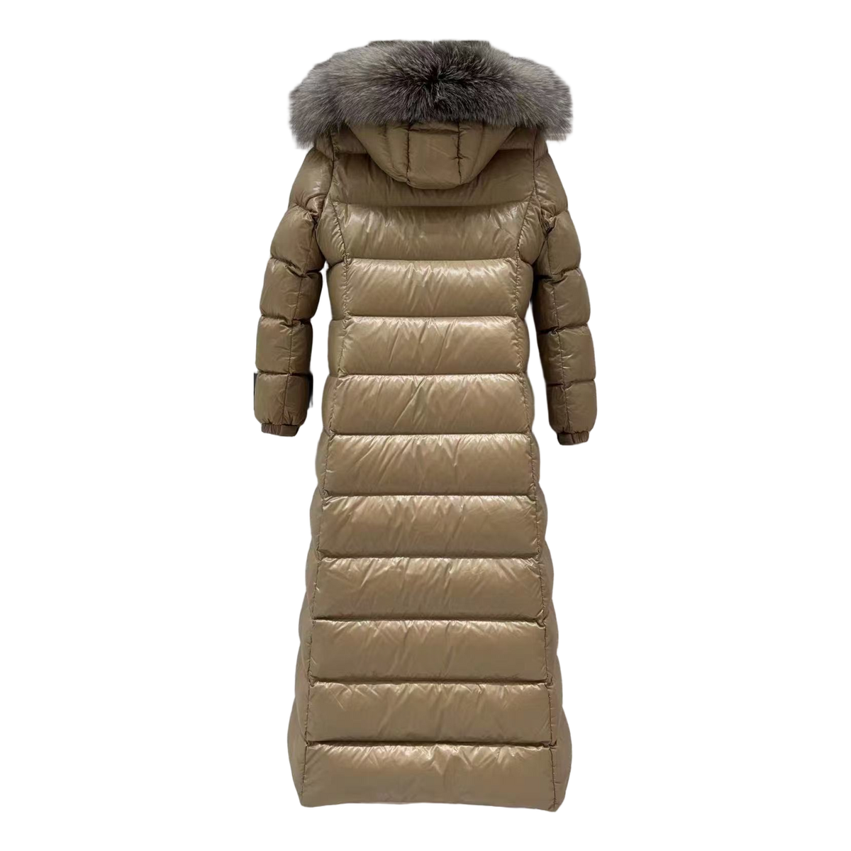 Moncler Hudson Fur-Trim Long Puffer Coat | Premium Down | Fur Trim
