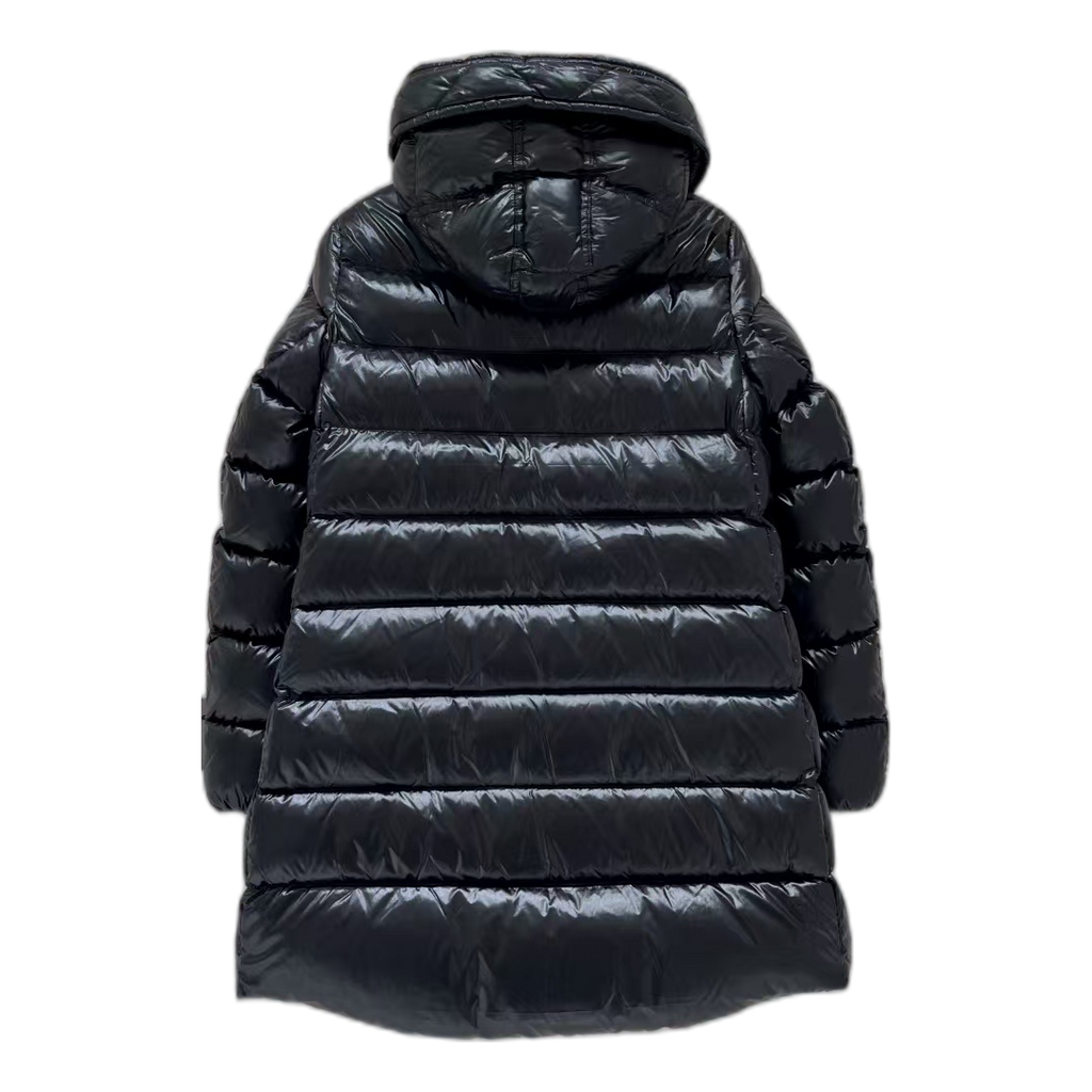 Moncler Suyen Hooded Puffer Coat | Black | Full-Length Premium Down