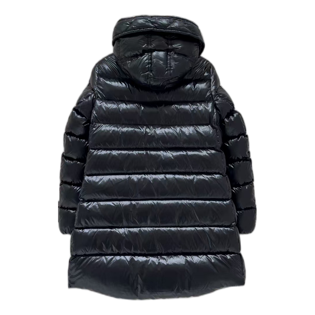 Moncler Suyen Hooded Puffer Coat | Black | Full-Length Premium Down