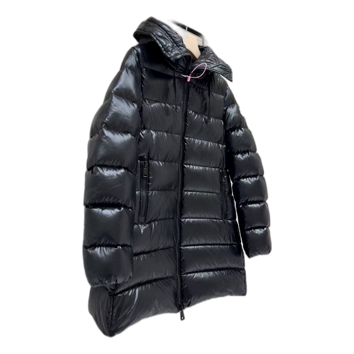 Moncler Suyen Hooded Puffer Coat | Black | Full-Length Premium Down