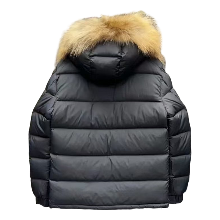 Moncler Fur-Trim Hooded Puffer Jacket | Black | Full-Length | Fur-Trim Hood