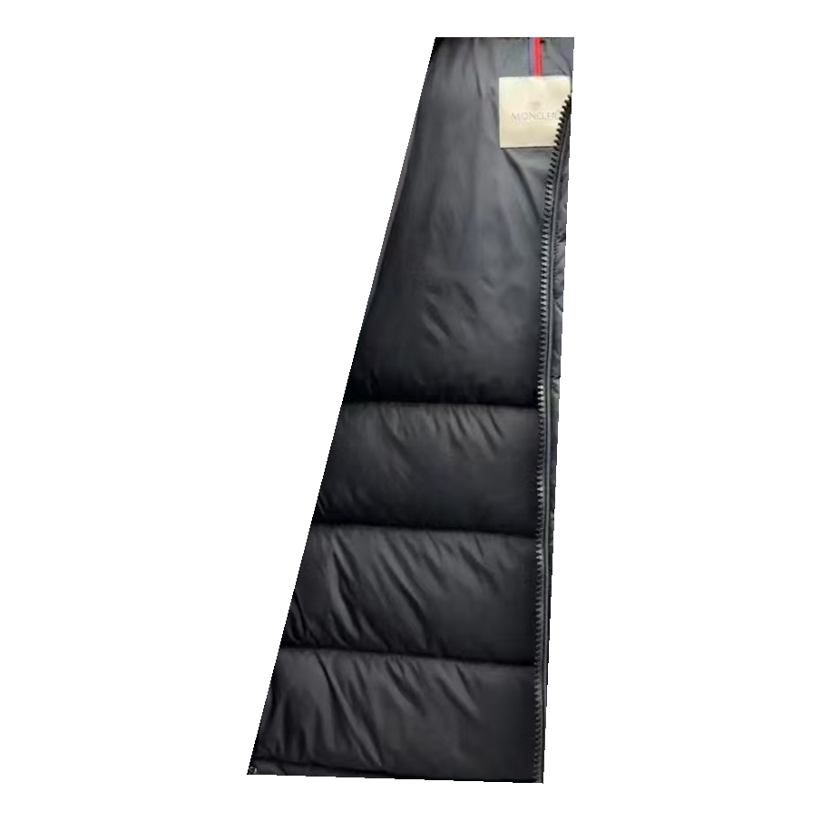 Moncler Fur-Trim Hooded Puffer Jacket | Black | Full-Length | Fur-Trim Hood