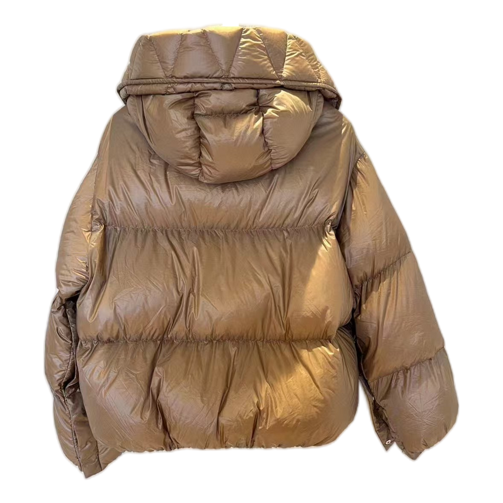 Moncler Borey Hooded Puffer Jacket | Bronze | Premium Down | Structured Hood