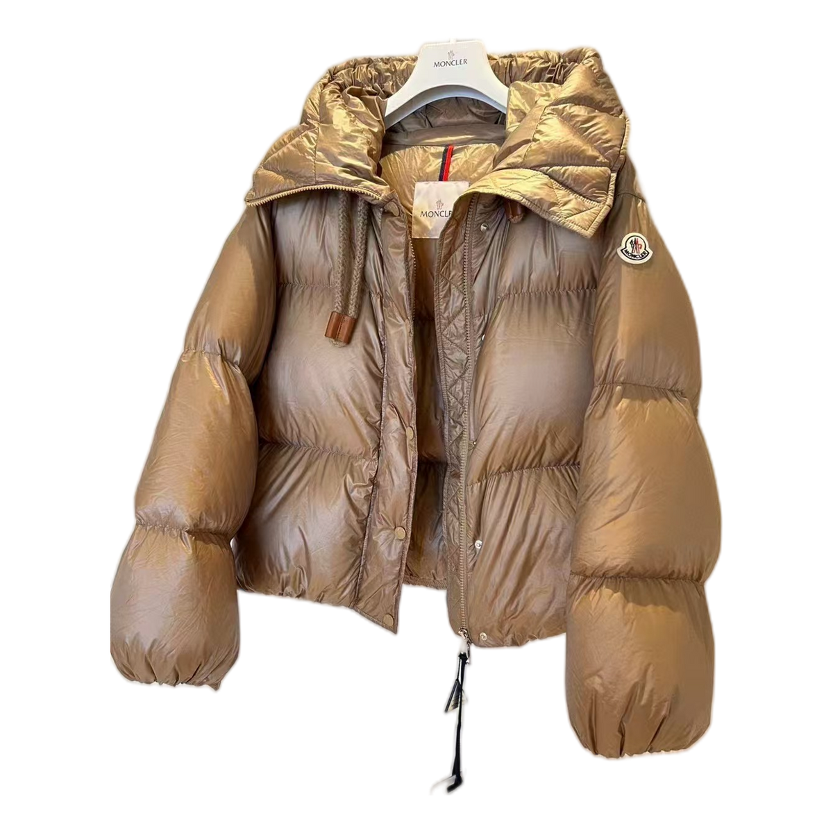 Moncler Borey Hooded Puffer Jacket | Bronze | Premium Down | Structured Hood