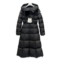 Moncler Fitted Long Hooded Puffer Coat | Black | Tailored Fit | Premium Down