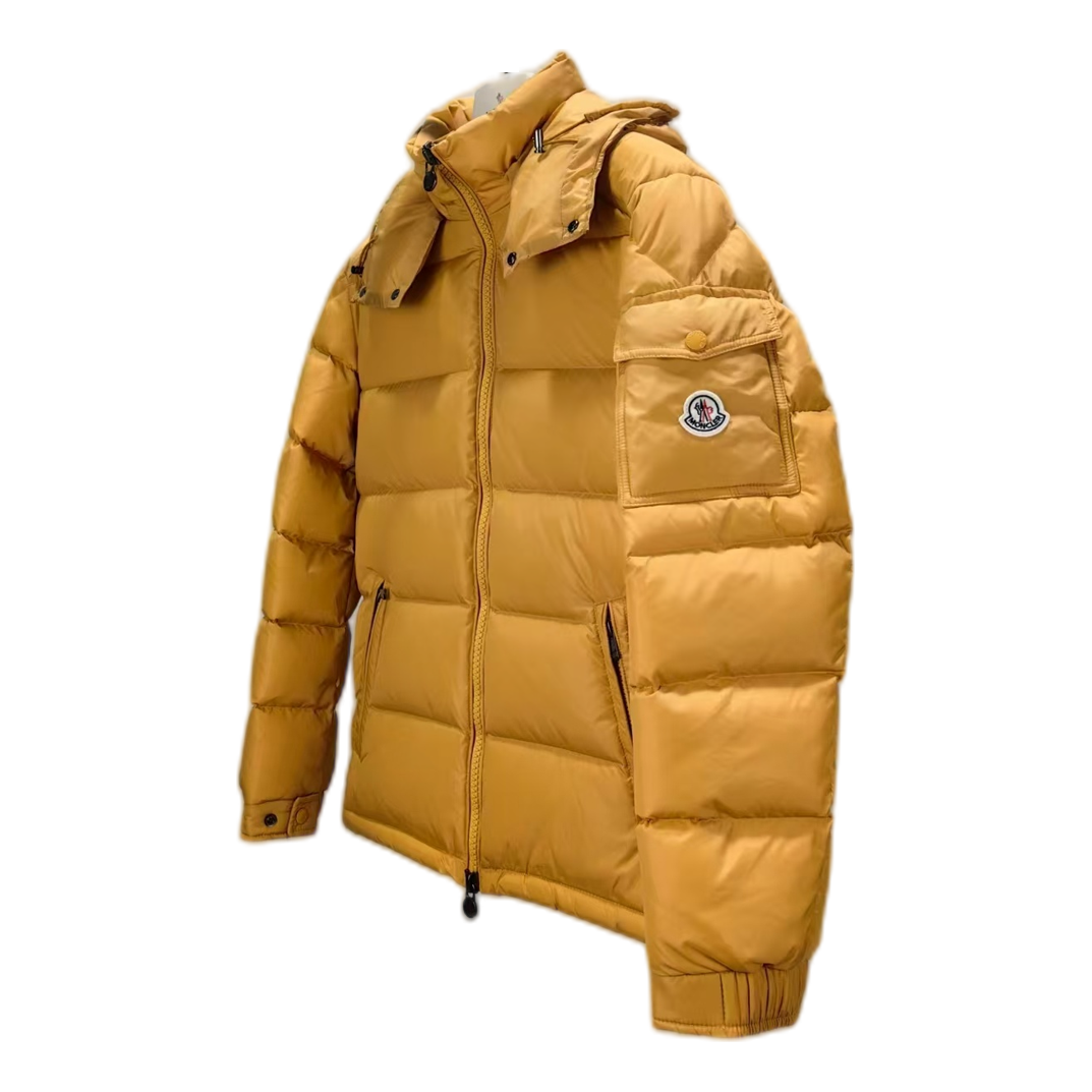 Moncler Maya Hooded Puffer Jacket | Yellow | Premium Down