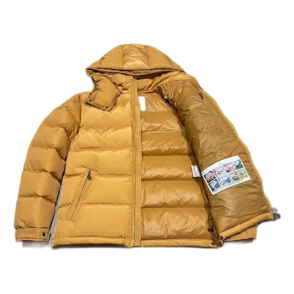Moncler Maya Hooded Puffer Jacket | Yellow | Premium Down