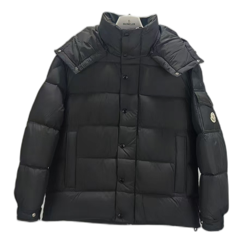 Moncler Matte Snap-Front Hooded Puffer Jacket | Premium Down | Refined Closure