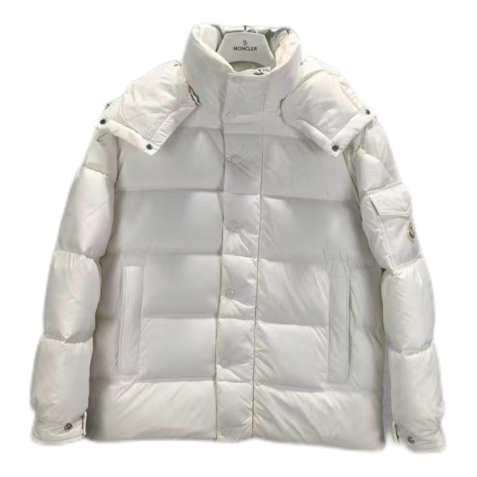 Moncler Matte Snap-Front Hooded Puffer Jacket | Premium Down | Refined Closure