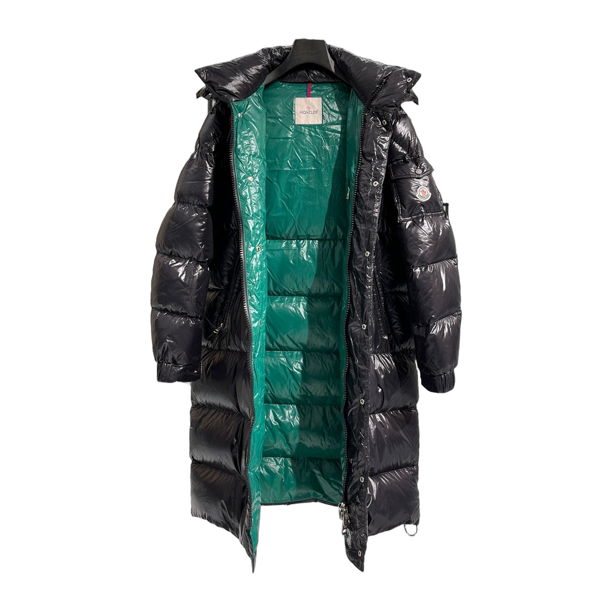 Moncler Hanoverian Glossy Hooded Long Puffer Coat | Premium Down | High-Shine Finish