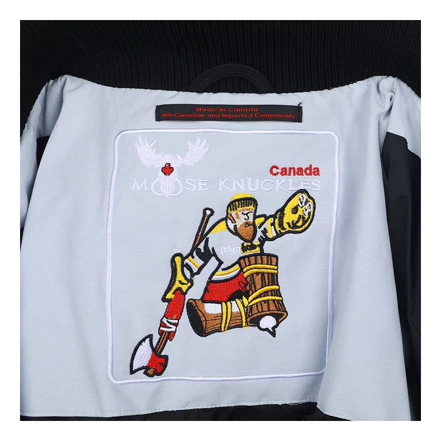 Moose Knuckles Contrast-Pocket Hooded Winter Parka | Canadian Down Extreme Cold