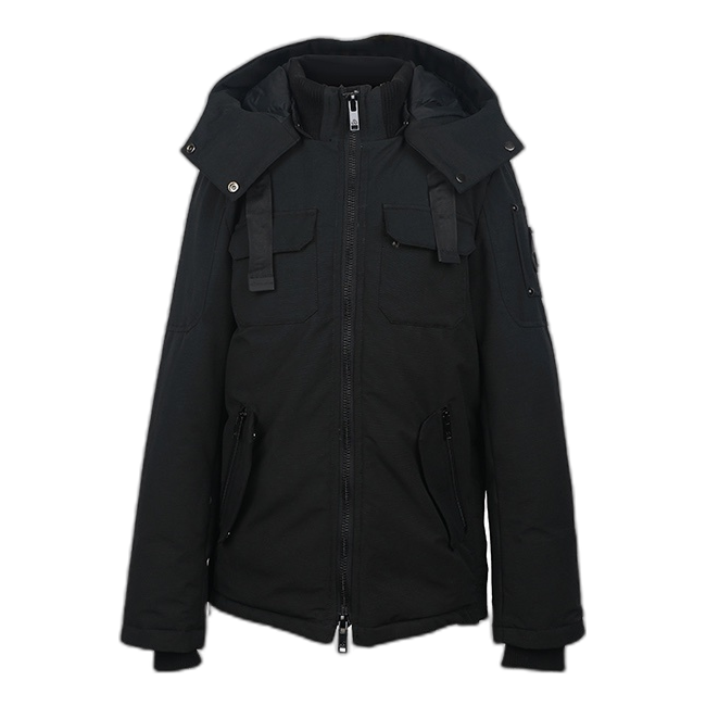 Moose Knuckles Contrast-Pocket Hooded Winter Parka | Canadian Down Extreme Cold