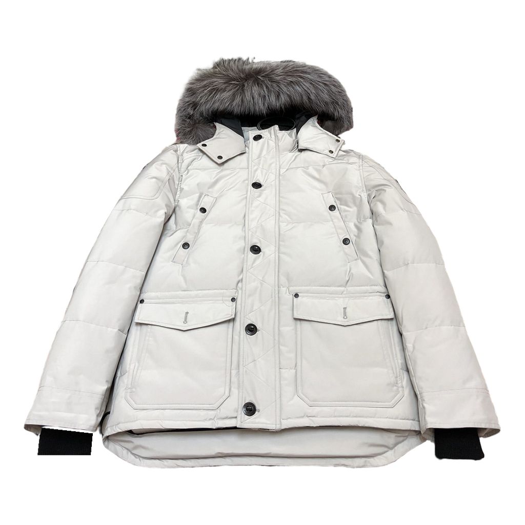 Moose Knuckles Four-Pocket Fur-Trim Hooded Puffer Jacket | Canadian Down | Coyote Fur