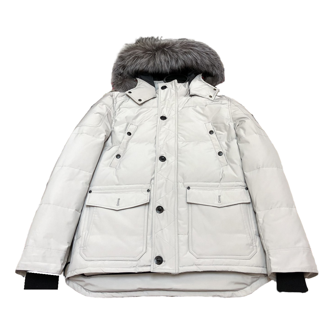 Moose Knuckles Four-Pocket Fur-Trim Hooded Puffer Jacket | Canadian Down | Coyote Fur