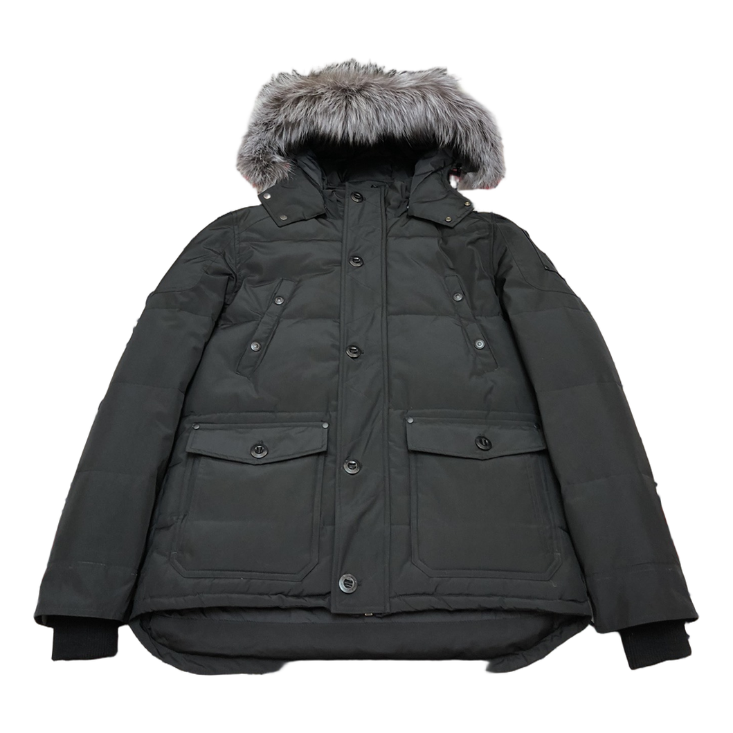 Moose Knuckles Four-Pocket Fur-Trim Hooded Puffer Jacket | Canadian Down | Coyote Fur