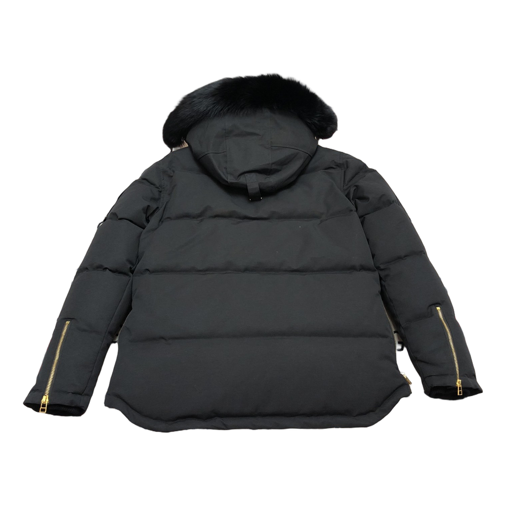 Moose Knuckles Gold 3Q Fur-Trim Puffer Jacket | Black | Canadian Down