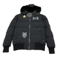 Moose Knuckles Patch-Detail Hooded Bomber | Black | Canadian Down Jacket