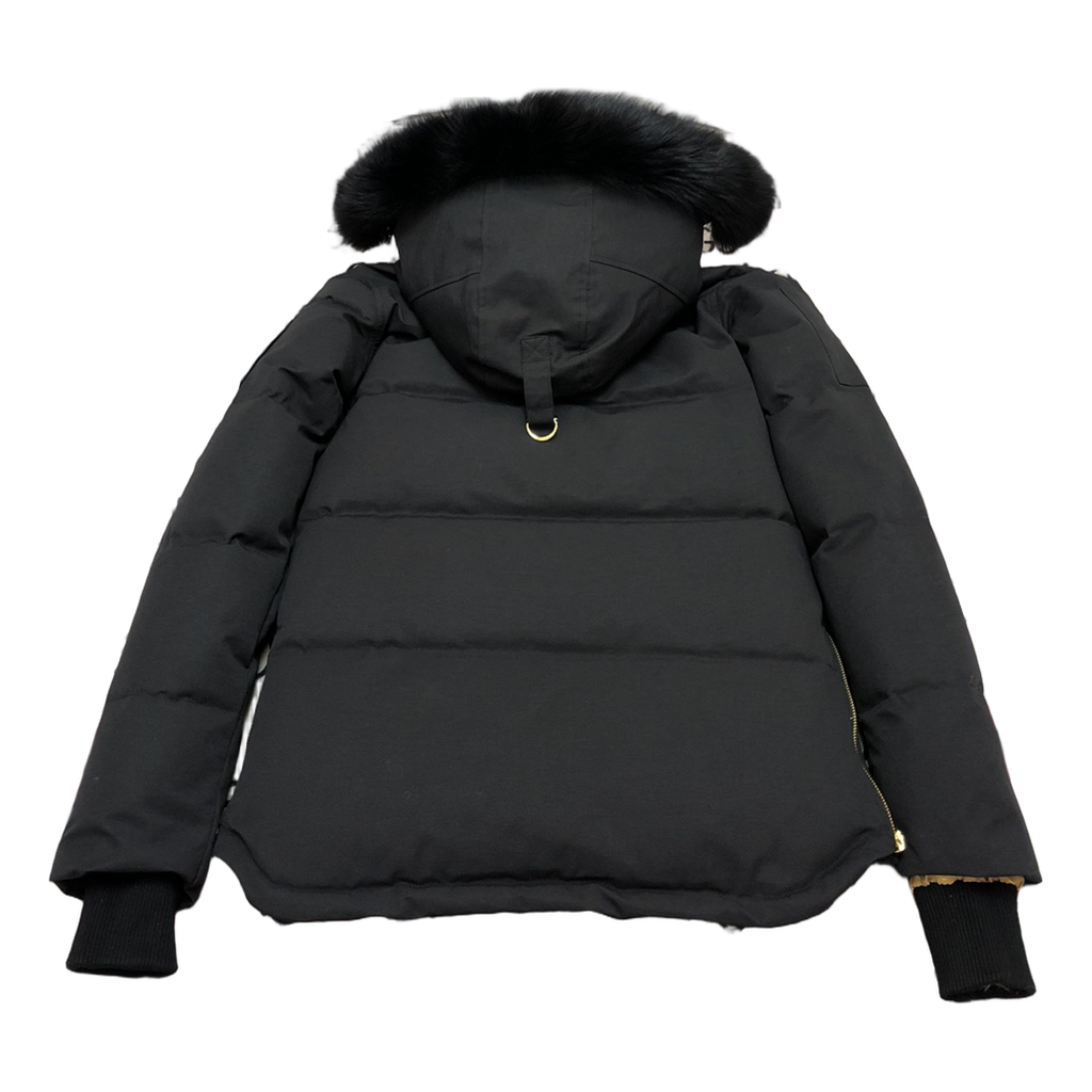 Moose Knuckles Gold 3Q Fur-Trim Hooded Puffer Jacket | Black | Canadian Down