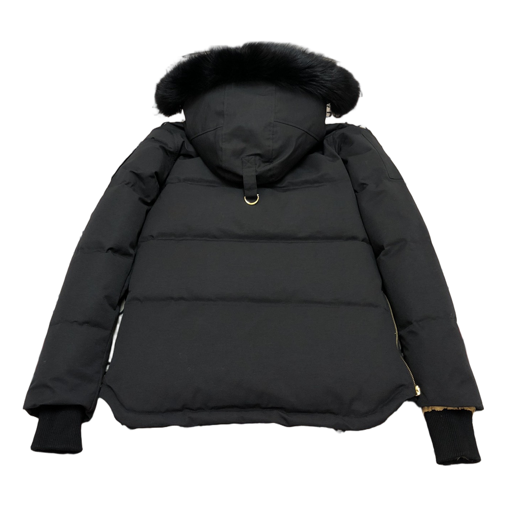 Moose Knuckles Gold 3Q Fur-Trim Hooded Puffer Jacket | Black | Canadian Down