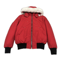 Moose Knuckles Men's Ballistic Shearling-Trim Bomber Jacket | Black | Canadian Down