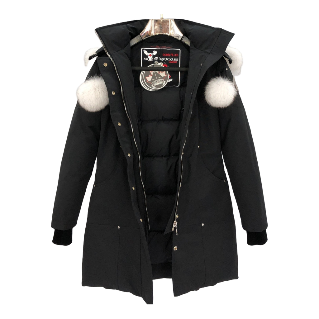 Moose Knuckles Stirling Parka | White Fur Trim | Canadian Down Extreme Cold