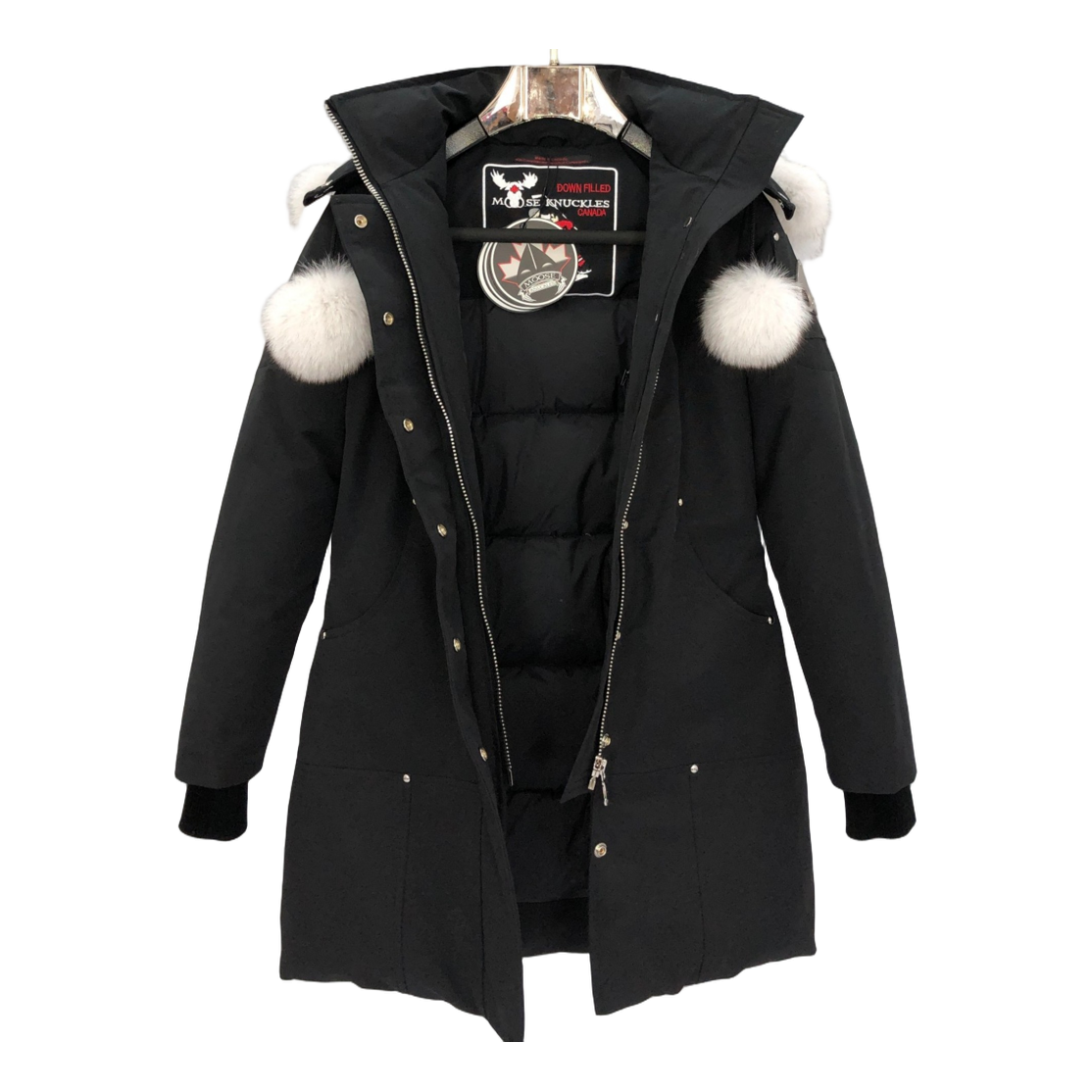 Moose Knuckles Stirling Parka | White Fur Trim | Canadian Down Extreme Cold
