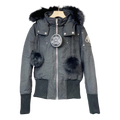 Moose Knuckles Debbie Fur-Trim Bomber Jacket | Canadian Down | Coyote Fur Collar