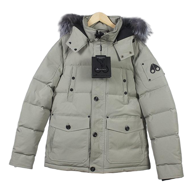 Moose Knuckles Four-Pocket Fur-Trim Quilted Jacket | Canadian Down | Coyote Fur Hood