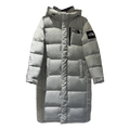 The North Face Color Block Hooded Long Puffer Coat | Grey | Women's Winter Coat