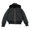 Moose Knuckles Gold Ballistic Fur-Trim Bomber Jacket | Black | Canadian Down