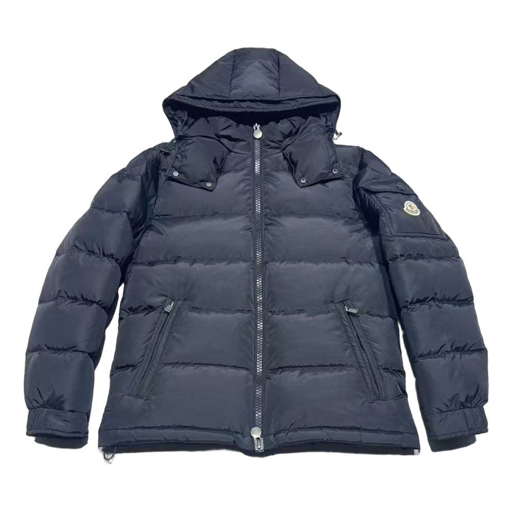 Moncler Sleeve-Pocket Hooded Puffer Jacket | Navy | Premium Down