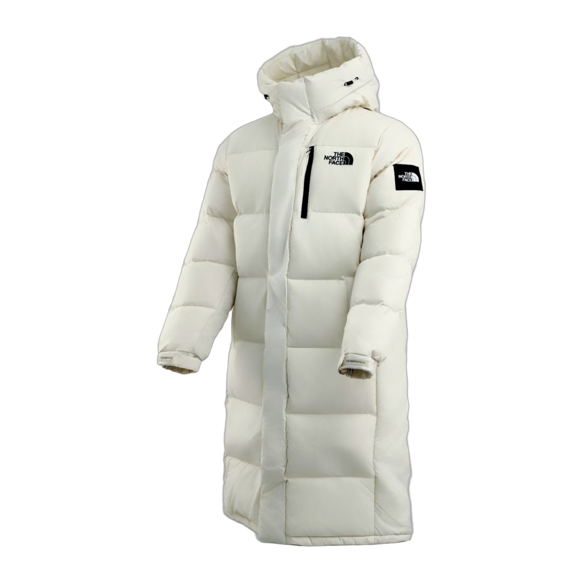 The North Face Color Block Long Down Coat | White | Women's Winter Coat