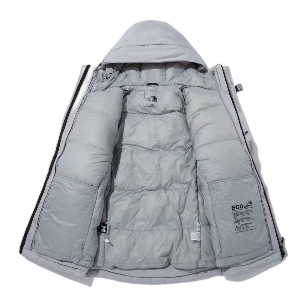 The North Face Himalayan Down Parka | Grey & White | 700-Fill Expedition Parka