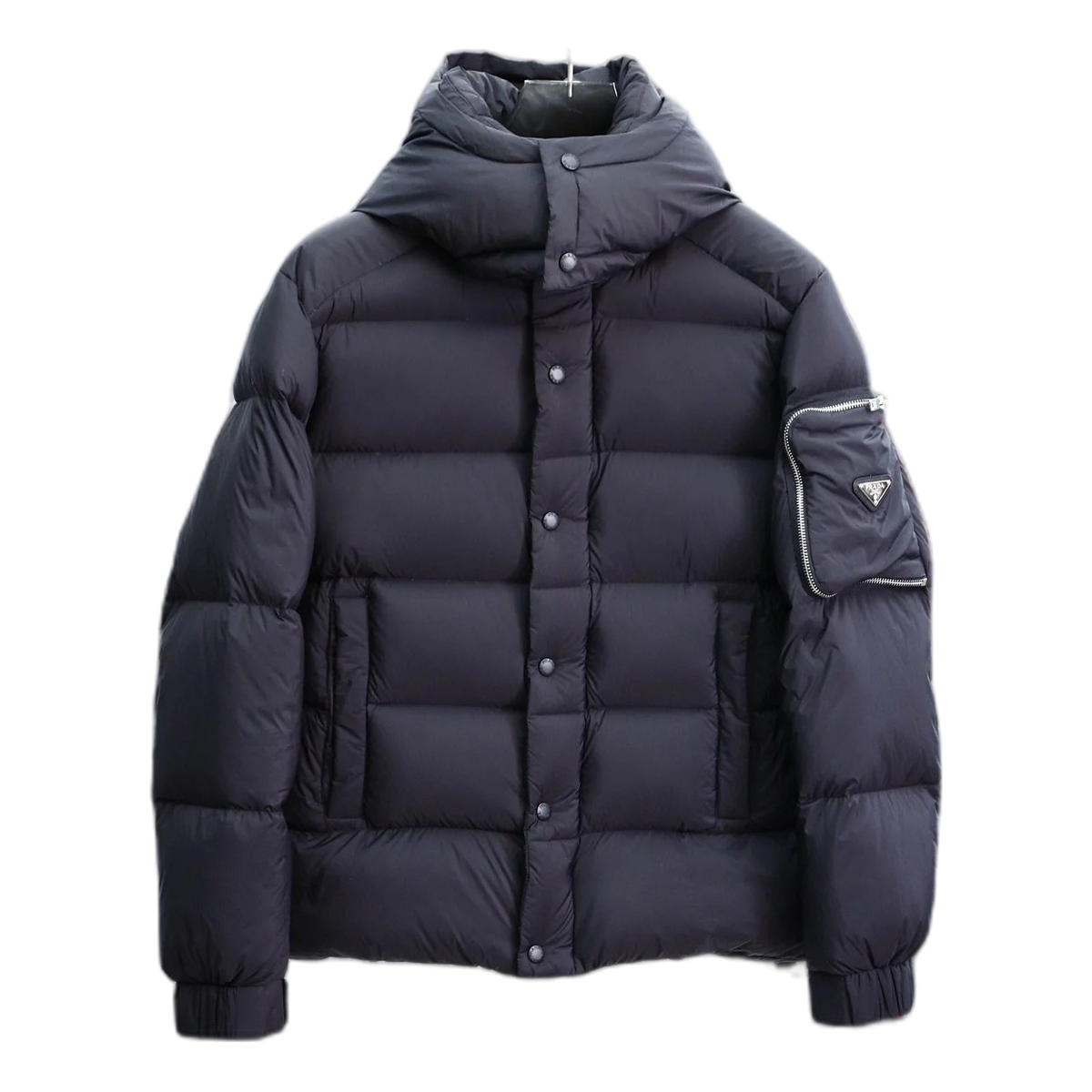 Prada Hooded Puffer Jacket with Sleeve Pouch | Luxury Winter Coat