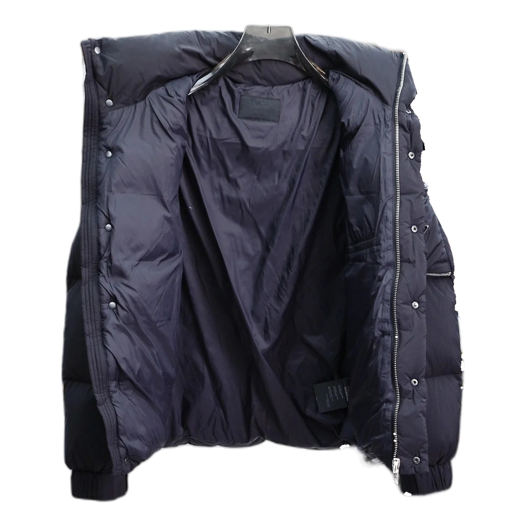 Prada Hooded Puffer Jacket with Sleeve Pouch | Luxury Winter Coat